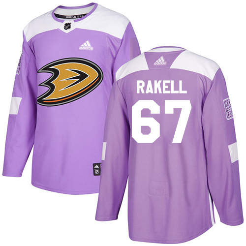 Adidas Ducks #67 Rickard Rakell Purple Authentic Fights Cancer Youth Stitched NHL Jersey - Click Image to Close